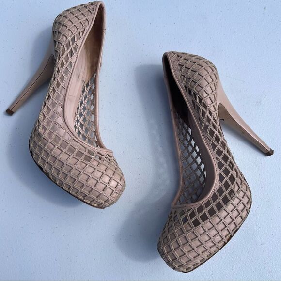 Miu Miu Nude Lattice Heels - Picture 2 of 6